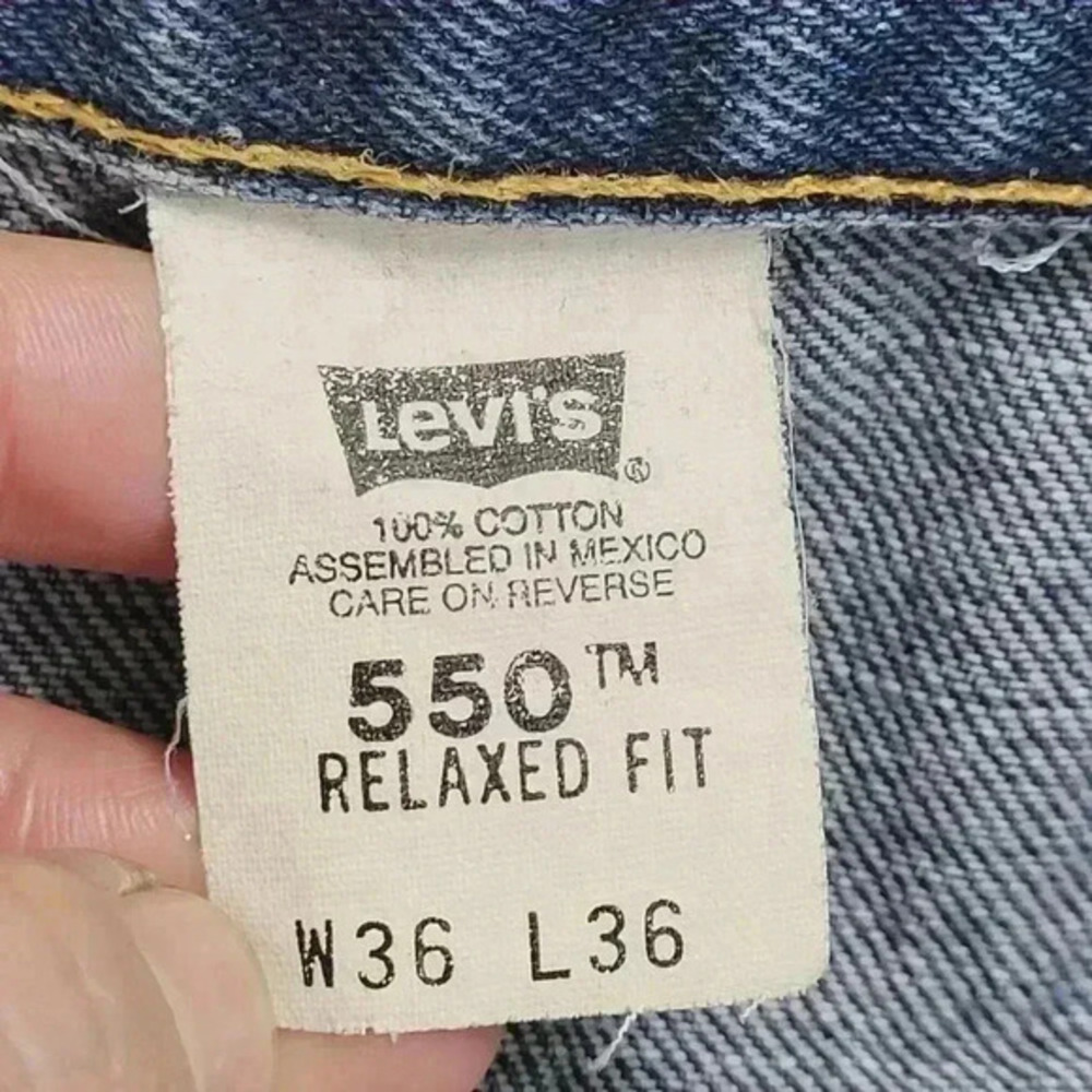 VTG Levis 550 Relaxed Fit Jeans W36‎ L36 Mens Blue Denim - Picture 5 of 8